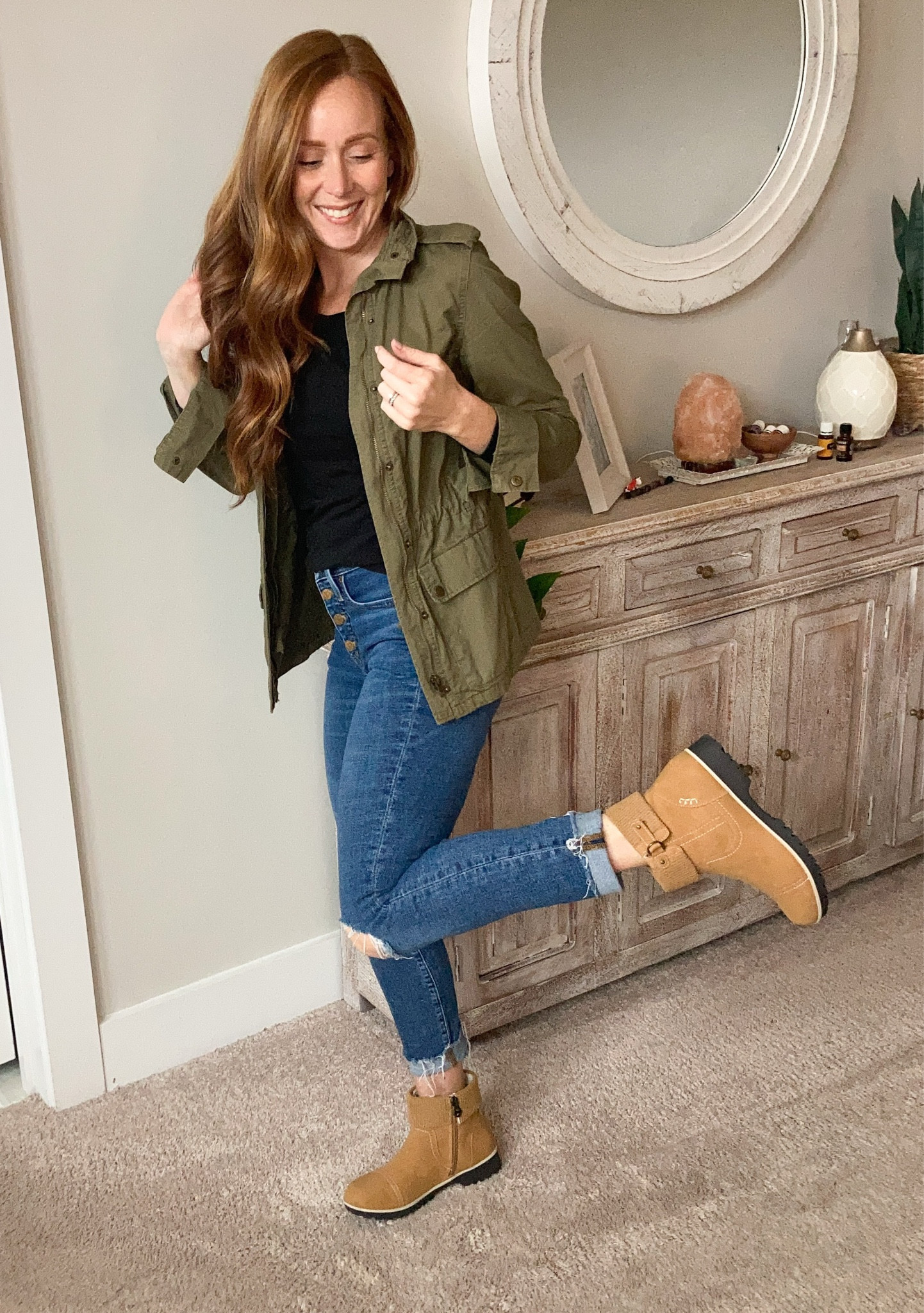 I found the perfect boots for winter! They are adorable, go with every outfit, and keep my feet so warm! They are water resistant, filled with fur, have treds on the bottom for all terrain, and have memory foam on the bottom making them super comfortable. They are also podiatrist approved, I got my normal size and they fit great! 

#LTKSeasonal #LTKOver40 #LTKStyleTip