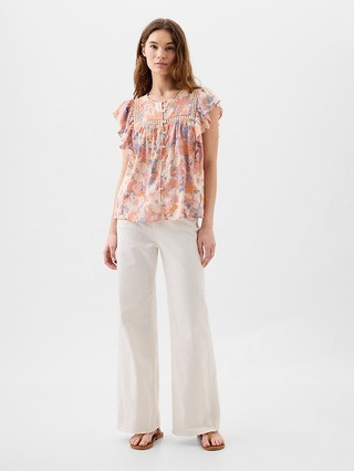 Flutter Sleeve Top | Gap Factory