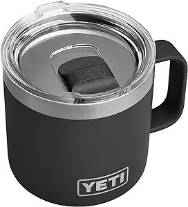 YETI Rambler 14 oz Mug, Vacuum Insulated, Stainless Steel with MagSlider Lid, Stainless | Amazon (US)