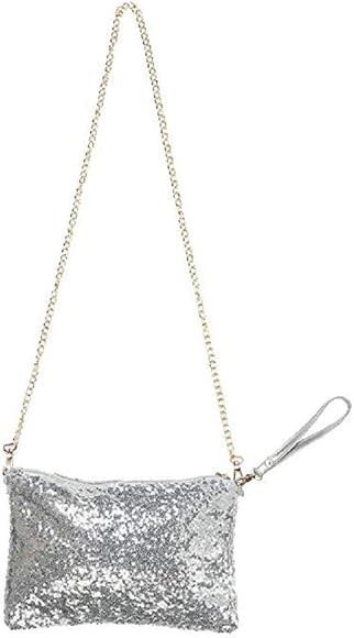 Caviotess Women Glitter Sequins Crossbody Shoulder Bag Evening Bag Purse Handbag Wrist Bag | Amazon (US)