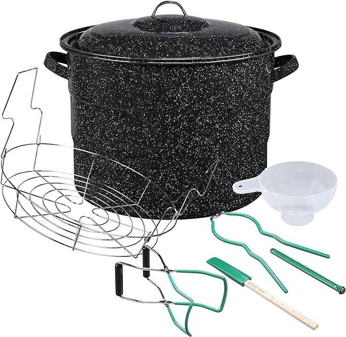 Granite Ware 8-Piece Canner Kit, Includes Enamel on Steel 21.5-Quart Water Bath Canner with lid, ... | Amazon (US)