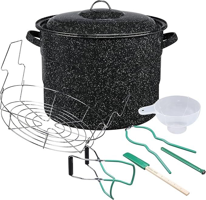 Granite Ware 8-Piece Canner Kit, Includes Enamel on Steel 21.5-Quart Water Bath Canner with lid, ... | Amazon (US)