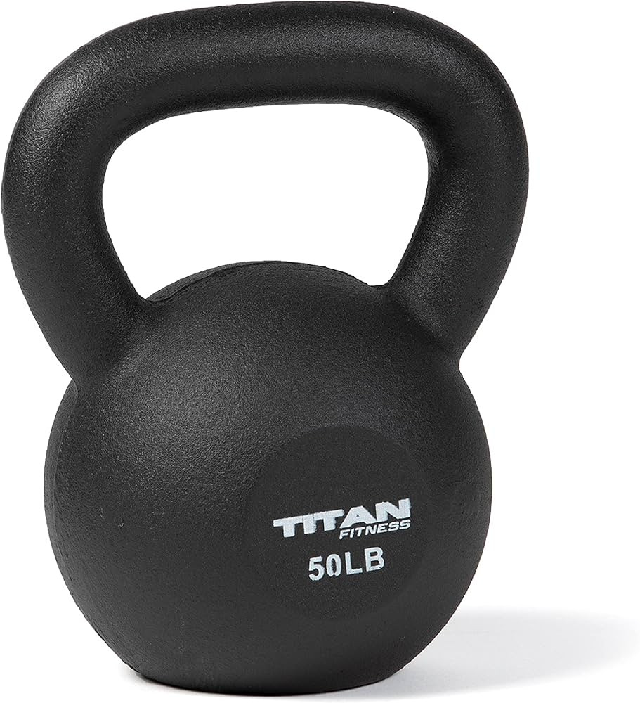 Titan Fitness 50 LB Cast Iron Kettlebell, Single Piece Casting, LB Markings, Full Body Workout | Amazon (US)