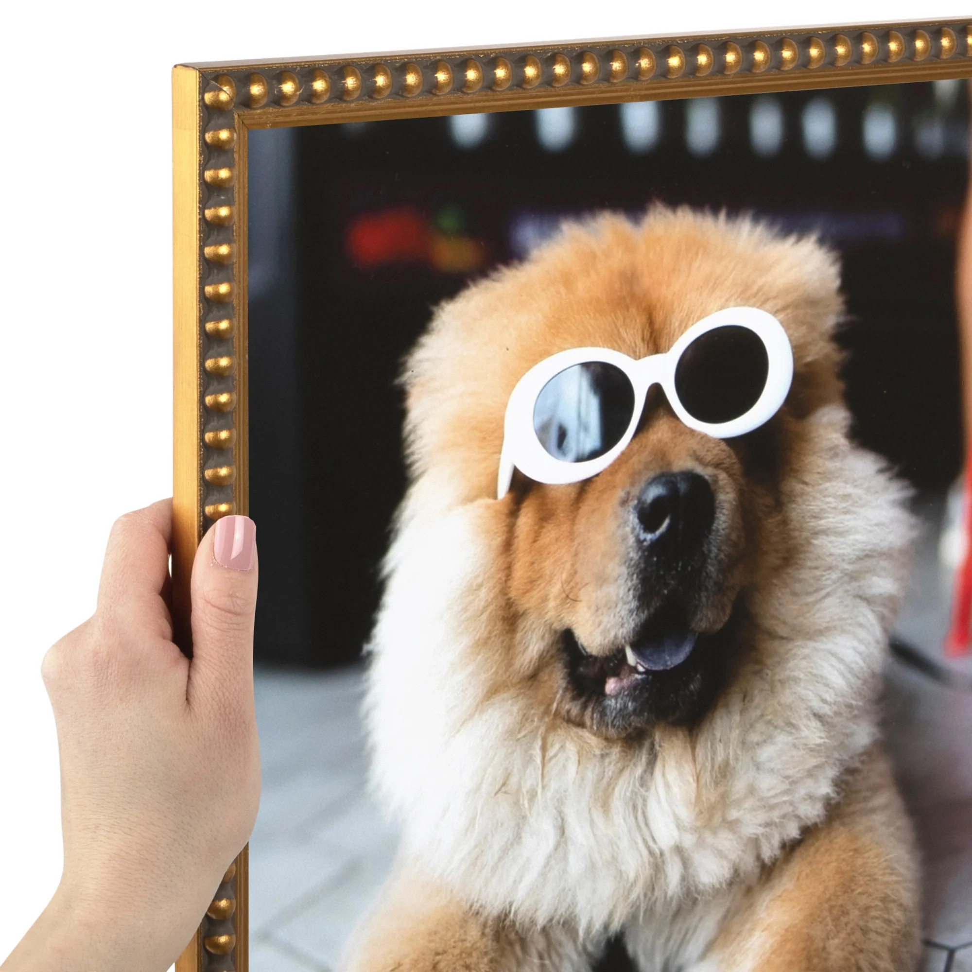 ArtToFrames 15x17 inch Gold Leaf with Bead Compo Picture Frame, Gold Wood Poster Frame (4761) | Walmart (US)