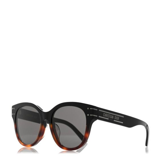 CHRISTIAN DIOR Diorsignature B6F Square Sunglasses Black Tortoiseshell | FASHIONPHILE (US)