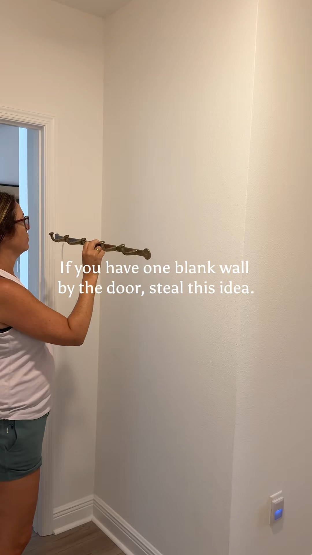 If you have one blank wall by the door, steal this idea. 🤍

This little drop zone was such a simple project, but it made this spot so much more useful.

It’s literally ONE panel of shiplap, a couple small pieces of trim, one set of hooks, a picture and a basket. That’s it.

Now we have a designated spot for book bags and everyday things without needing a big piece of furniture or a full mudroom.

Sometimes the smallest projects make the biggest difference in how your home actually functions.

I linked the hooks and everything you need to recreate the look on my LTK!

#LTKHome