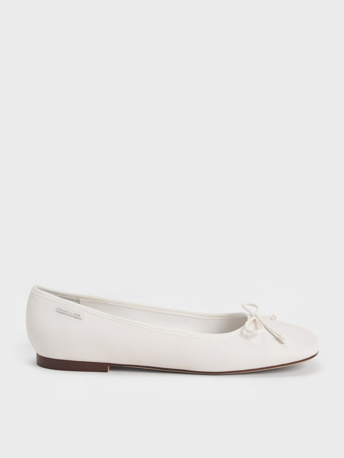 Rhea Bow Ballerinas
 - White | Charles & Keith UK