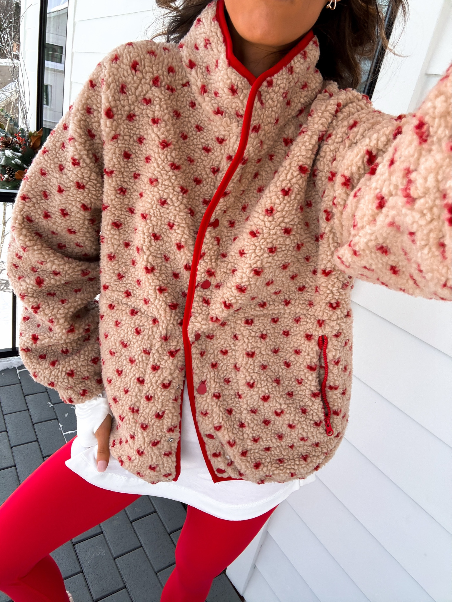 Wearing a small tunic t-shirt, snap and button fleece 

Cold Weather outfit , Valentine’s Day outfit , comfy outfit , Valentines Day 

#LTKmorningroutine #LTKdayinmylife #LTKmomlife