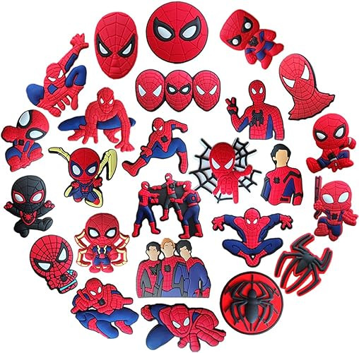 25Pcs spiderman theme Shoe Charms Boys Girls Kids,lovely spiderman shoe Charms, Trendy Designer A... | Amazon (US)