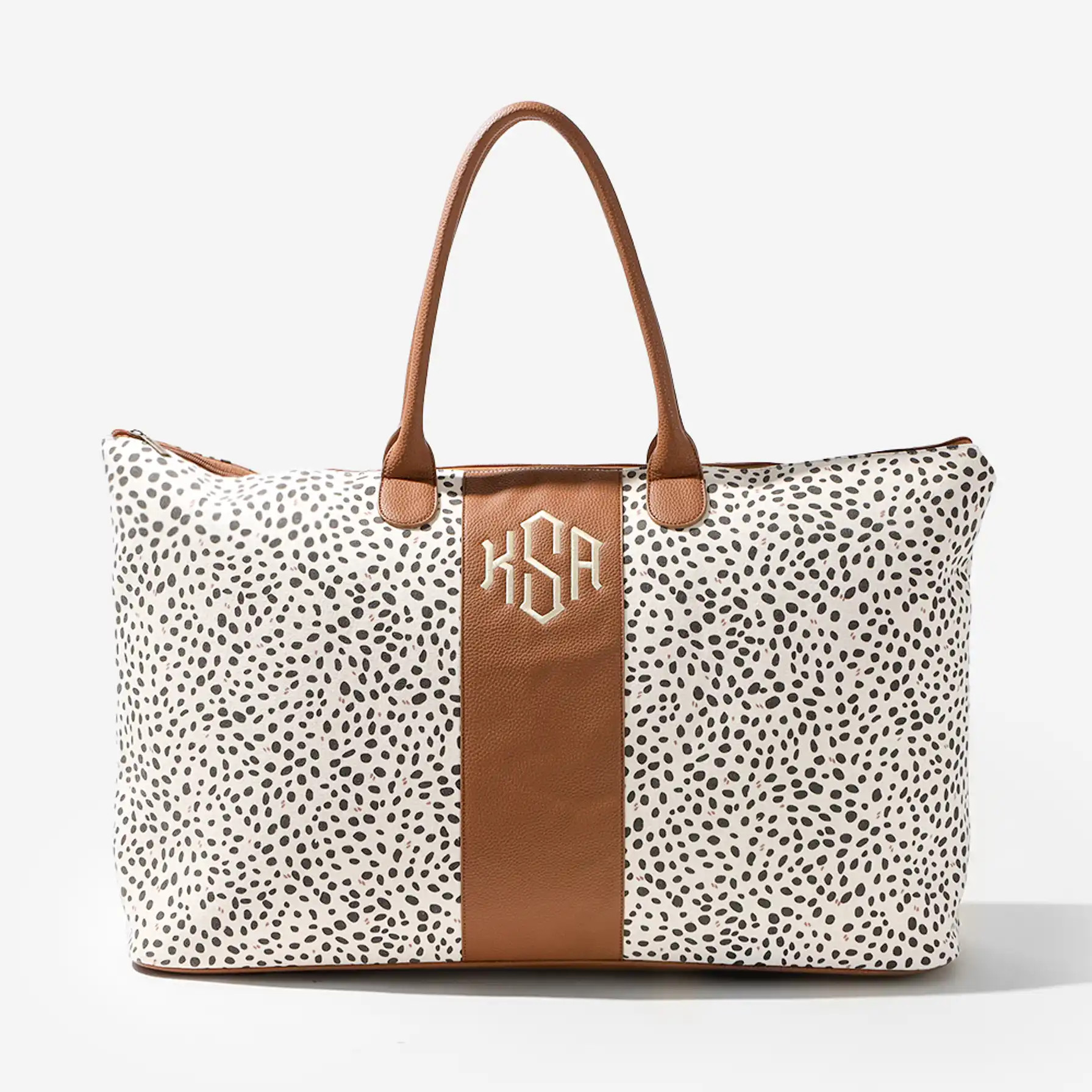 Monogrammed Spotted Weekender | Marleylilly