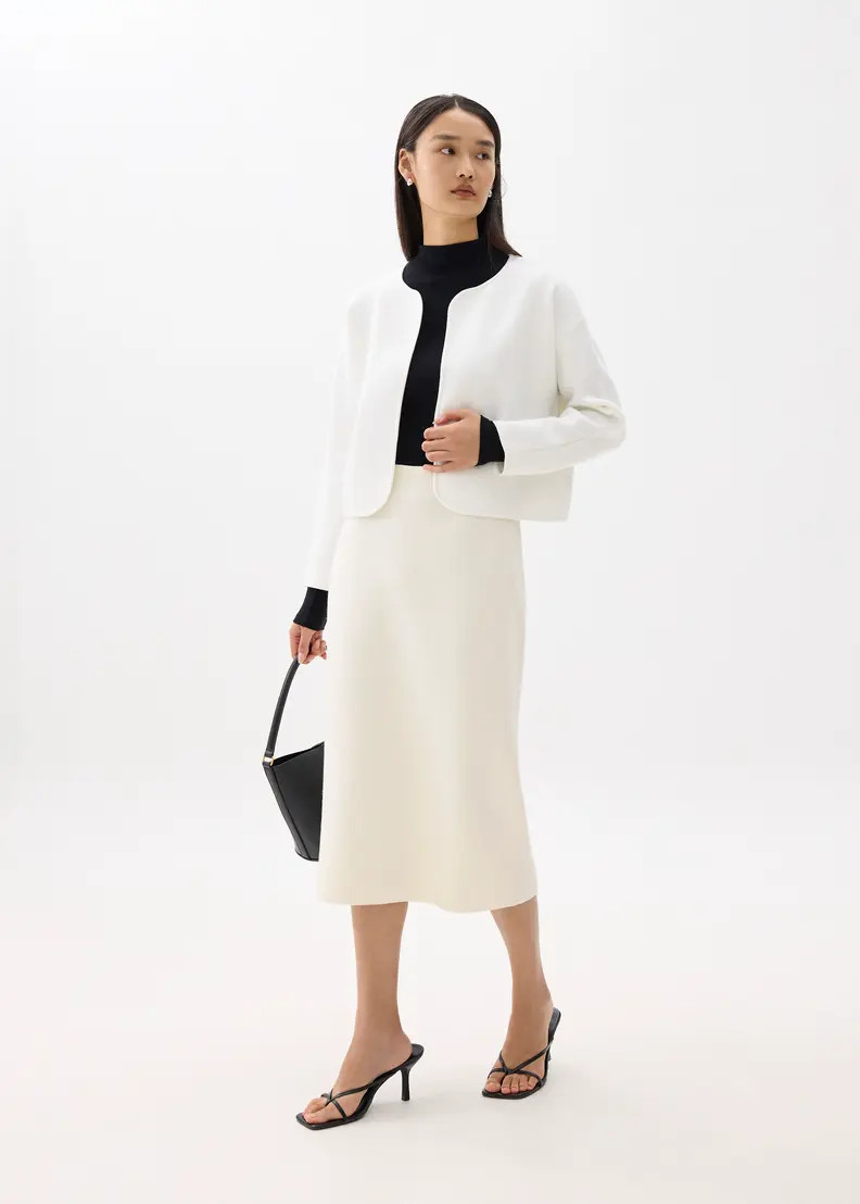 Esha Elastic Knit Column Midi Skirt | Love, Bonito USA