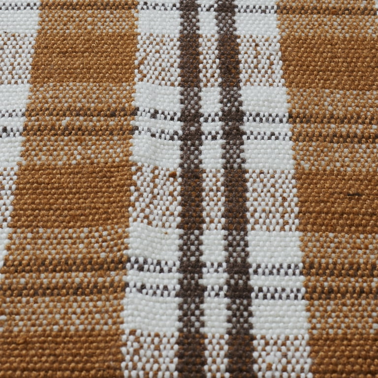 My Texas House Tan Check Indoor/Outdoor Layering Rug, 24" x 38" | Walmart (US)