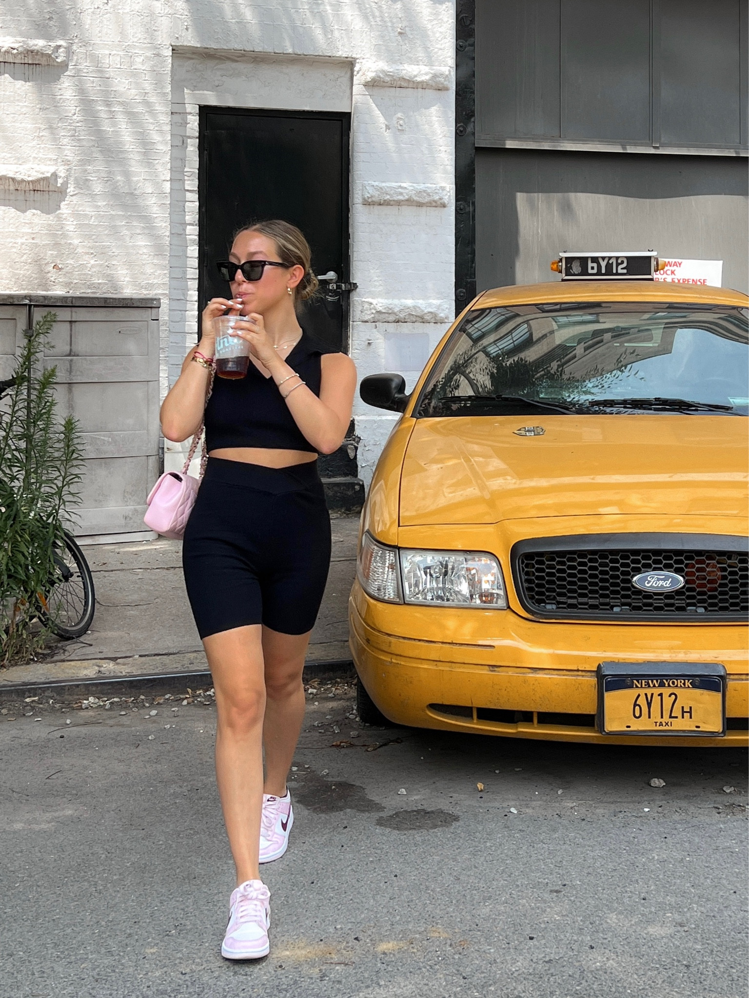 NYC street style in a black matching set (Hailey Bieber inspo)

#LTKfit #LTKstyletip #LTKunder100