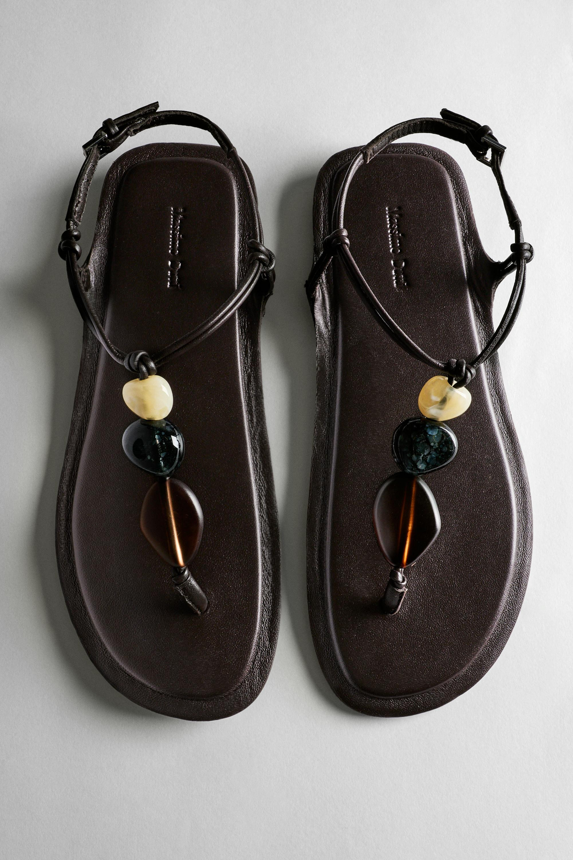 Sandale plate pierres | Massimo Dutti FR