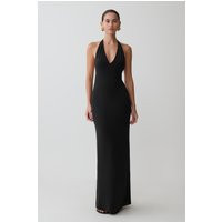 Hana Slinky Plunge Maxi Dress / Black | MESHKI | L | MESHKI US