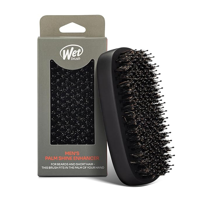 Wet Brush Shine Enhancer Hair Brush with IntelliFlex Bristles, Short Hair & Palm Beard Detangler ... | Amazon (US)