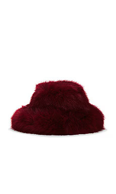 Adrienne Landau The Landau Faux Fur Hat in Goji Berry from Revolve.com | Revolve Clothing (Global)