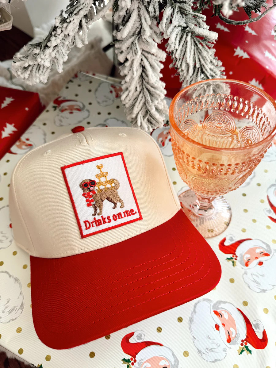 Drinks On Me - Red Vintage Hat | KenzKustomz