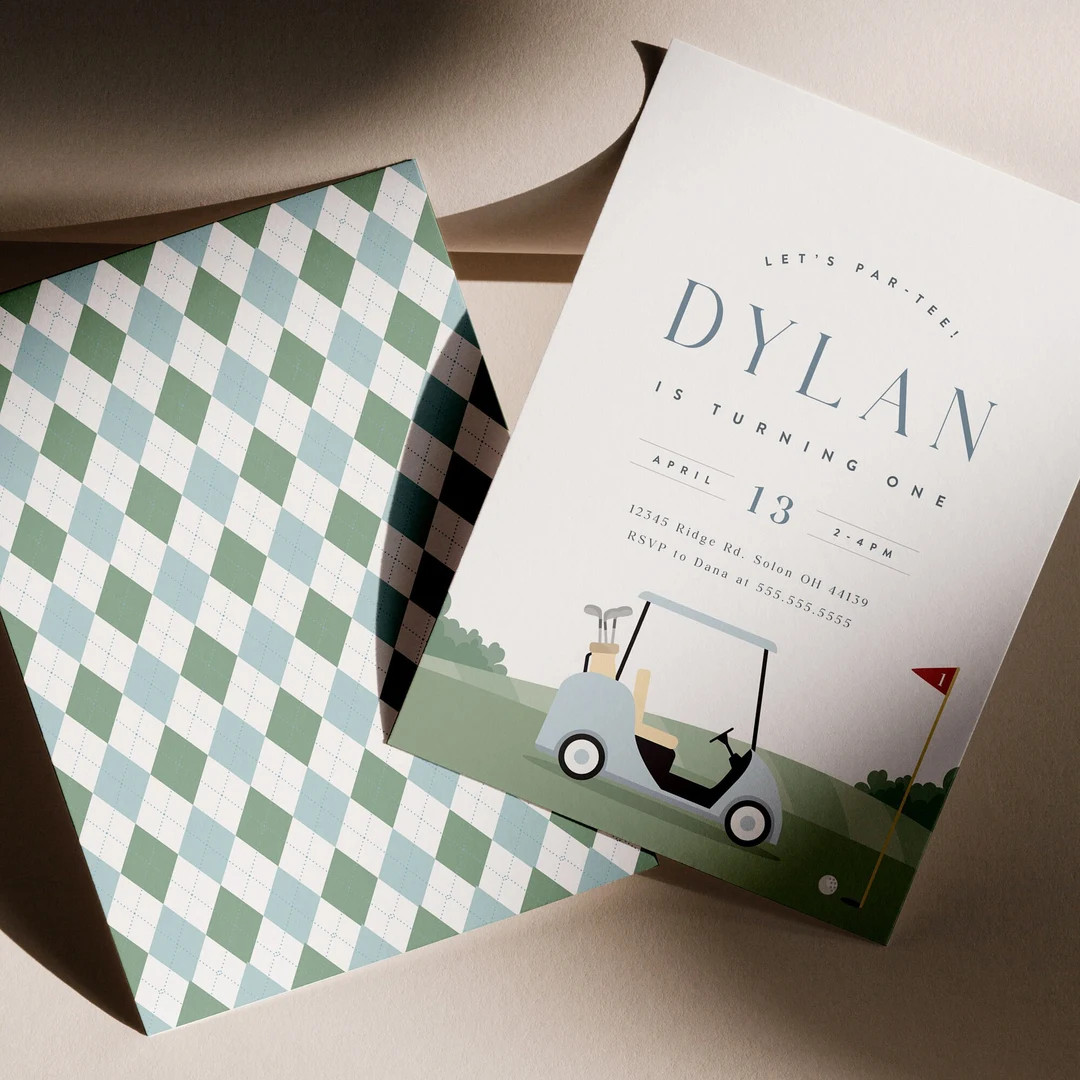 Golf Birthday Invitation, Golf Par-tee Invite, Hole-in-one Golf Party Invitations, Editable Digit... | Etsy (US)