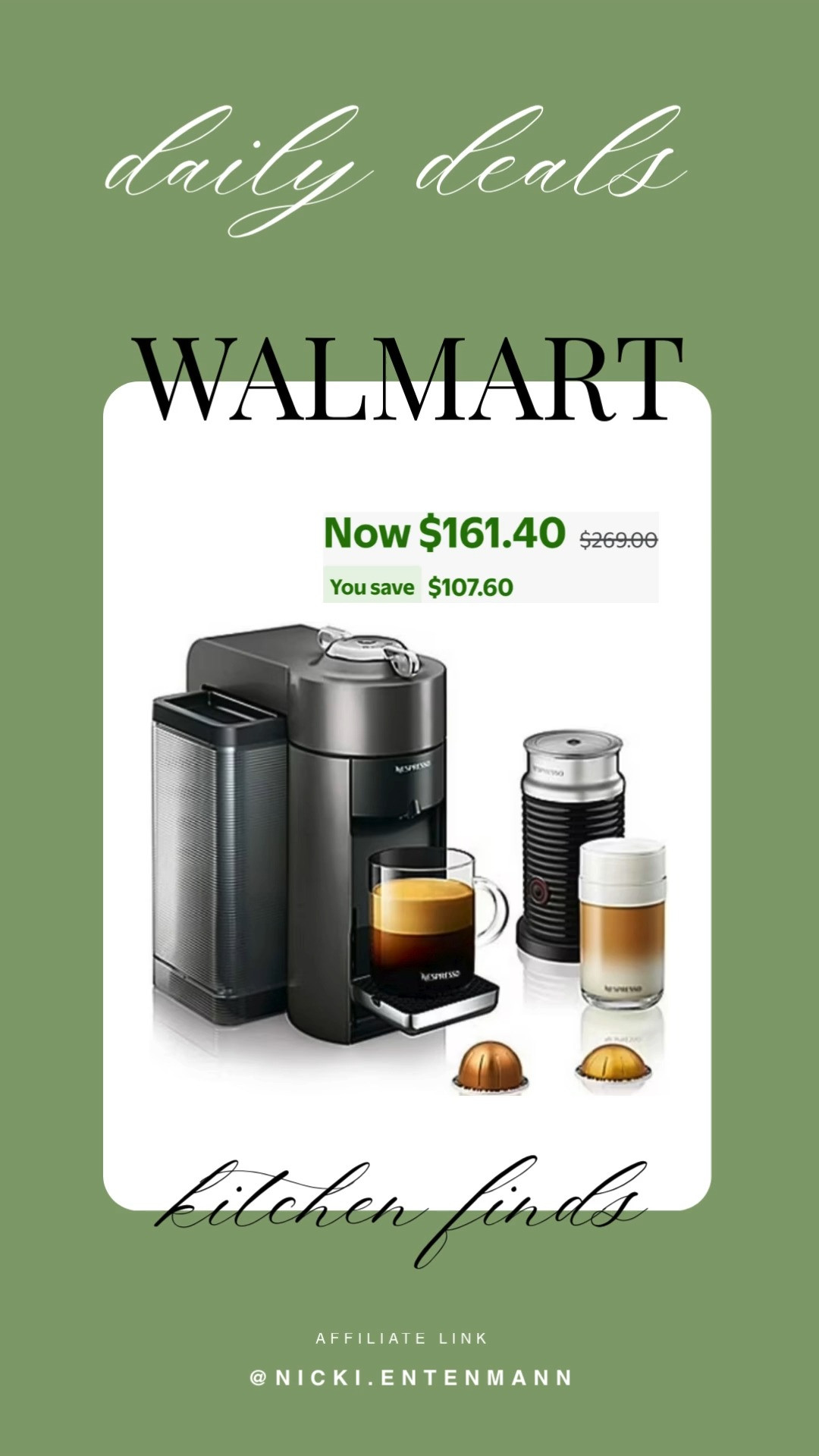 Morning rituals level up with Nespresso Vertuo: rich crema, one touch brewing and versatile cup sizes that deliver cafe-quality espresso and coffee at home for effortless indulgence every single sip.
#nespresso #vertuo #coffeemaker #espresso #coffeeathome #coffee #crema #barista #coffeelover #kitchengadgets
 

 #LTKCyberWeek #LTKGiftGuide #LTKHome