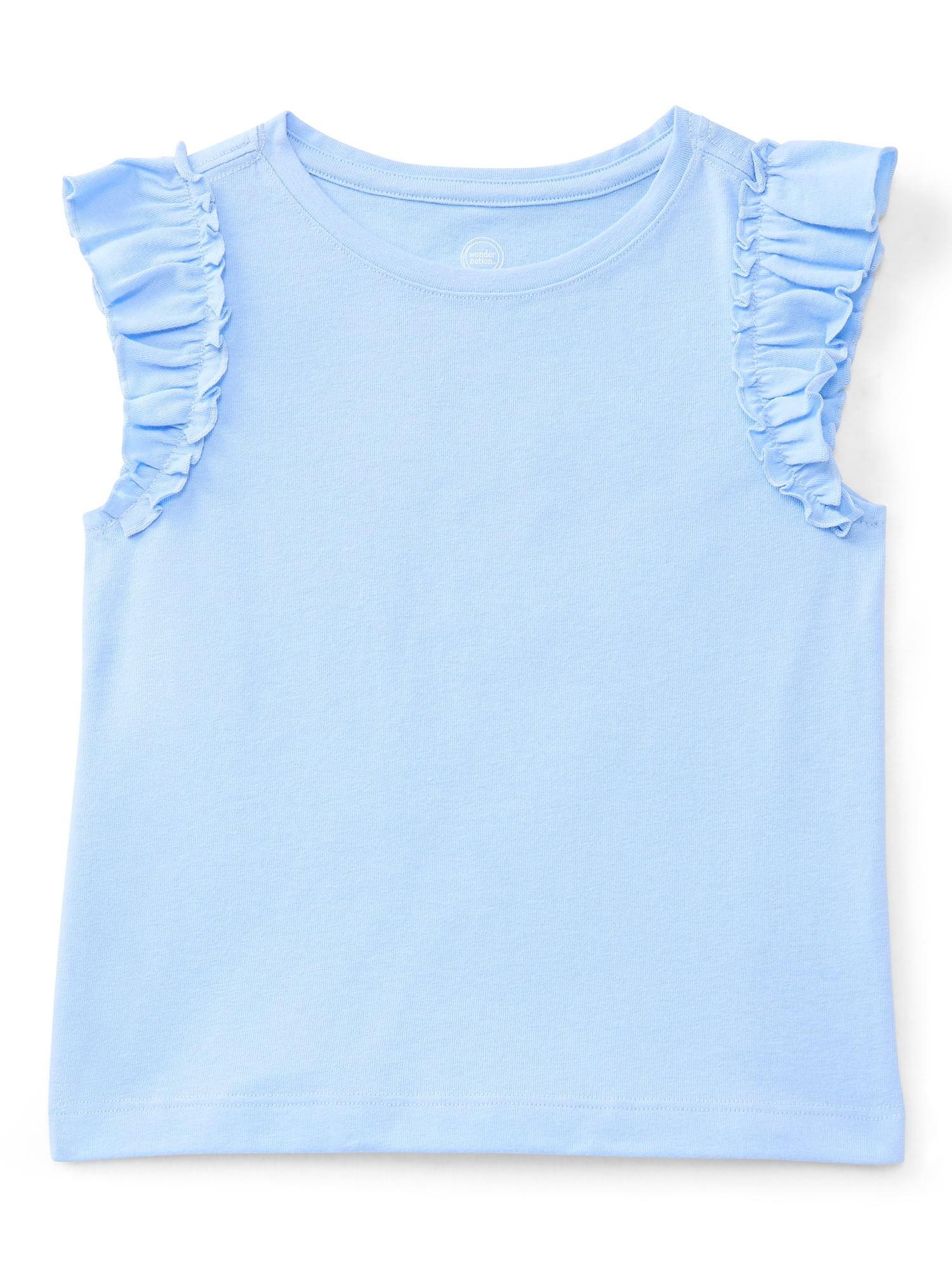 Wonder Nation Toddler Girls Tee with Flutter Sleeves, Sizes 18M-5T | Walmart (US)