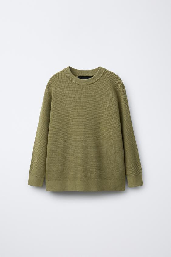 WAFFLE KNIT SWEATER | Zara US