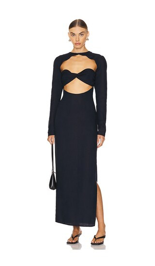 Aswan Cut Out Maxi in Navy | Revolve Clothing (Global)