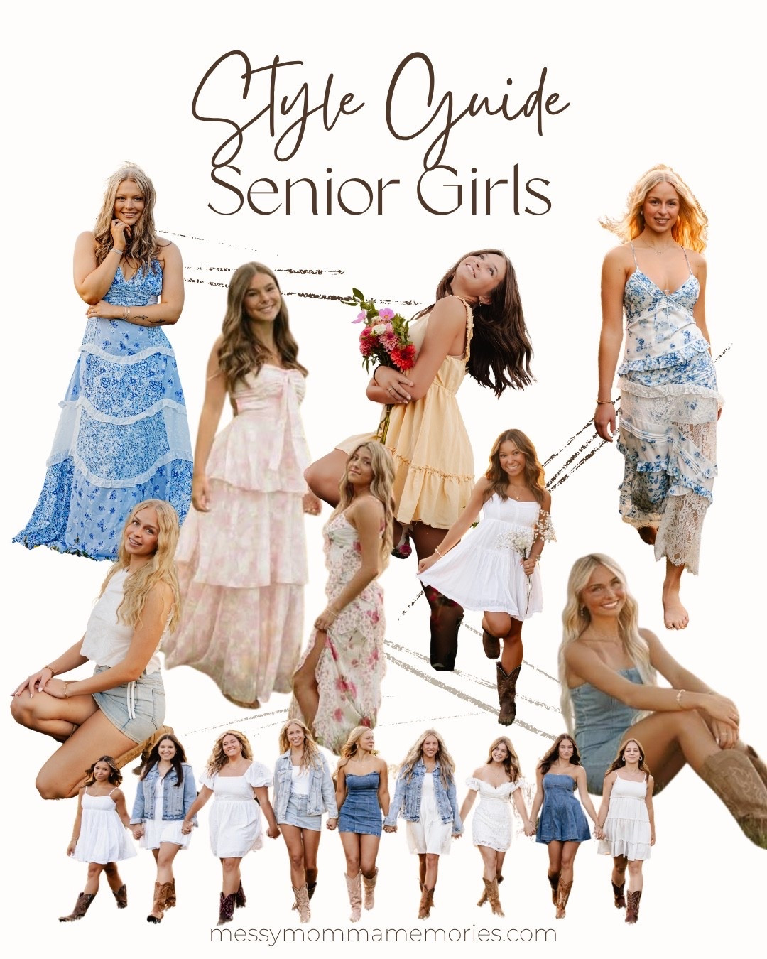 Senior Picture Dresses 🤍 | Senior Photo Outfit Ideas for Girls

Looking for the perfect senior picture dress? I’ve rounded up my favorite senior photo outfits for girls, including floral dresses, white dresses, denim dresses, western-inspired outfits, cowboy boots, beach senior photo outfits, and fall senior picture dresses that photograph beautifully.

Whether you’re planning:
✨ Senior pictures
✨ Class of 2027 senior photos
✨ Beach senior portraits
✨ Downtown senior sessions
✨ Wildflower senior photos
✨ Summer or fall senior pictures

These are the exact styles I recommend to my senior clients because they photograph beautifully, flatter every body type, and create timeless images you’ll love for years.

Save this guide before you shop for your senior session! 🤍

#LTKKids #LTKgrwm #LTKootd