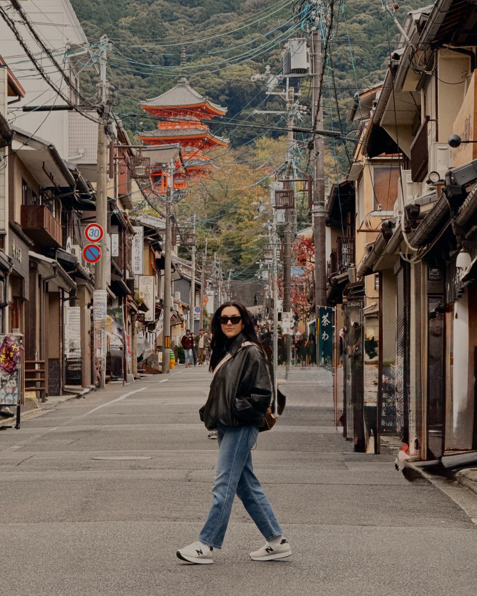 Capsule travel uniform for Japan: sneakers, straight-leg jeans, a leather bomber, and sunglasses. Comfortable, unfussy, and easy to wear all day. 

#LTKPetite #LTKTravel #LTKootd