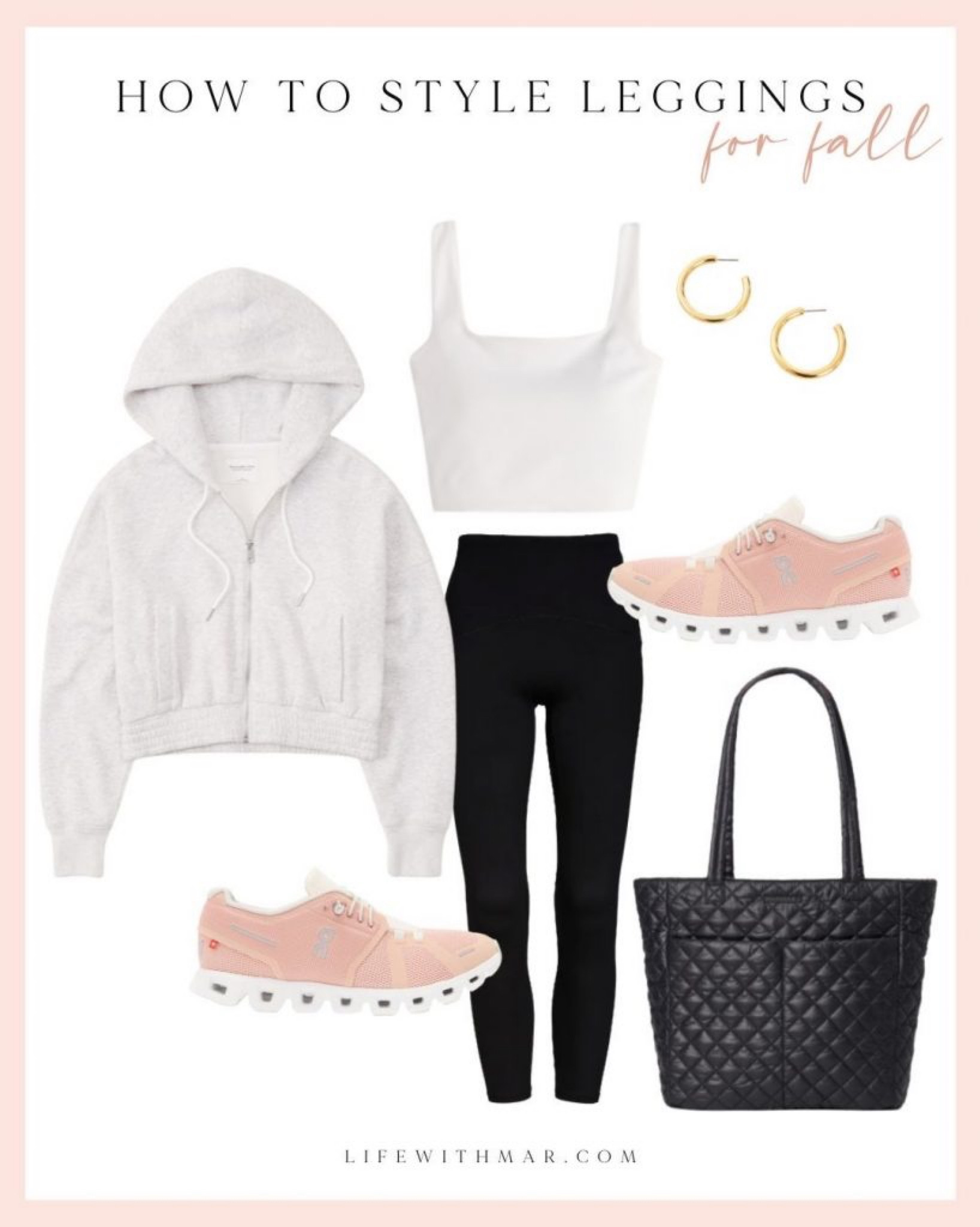 Fall athleisure look styling a cropped zip up and cropped tank. Finish the look with Spanx leggings and On Cloud sneakers. 

#LTKSeasonal #LTKstyletip #LTKfit