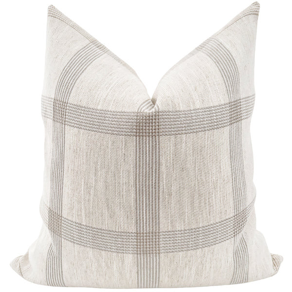 Linen Windowpane Pillow Cover | Hackner Home (US)