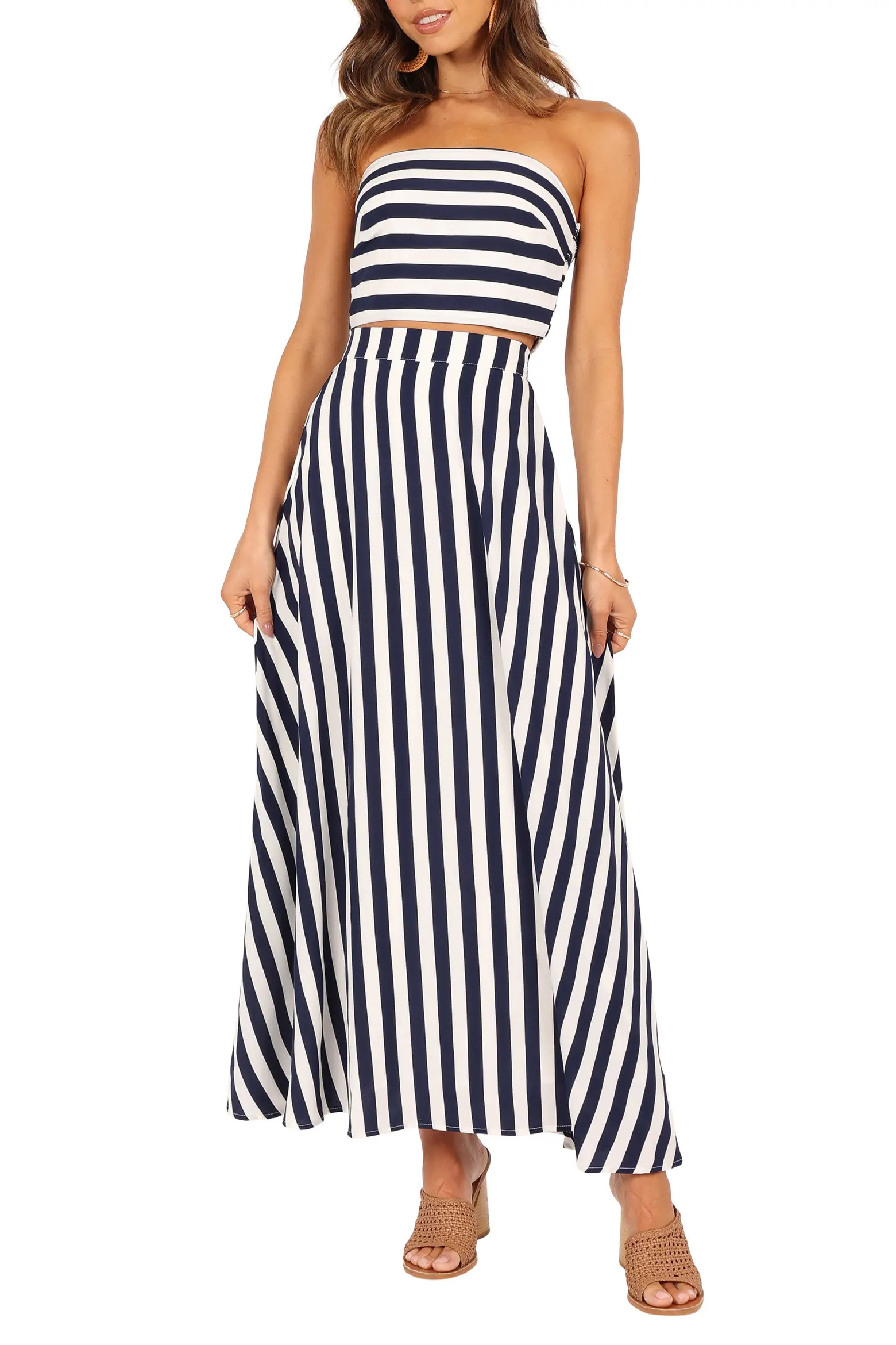 Petal & Pup Elijah Stripe Tube Top & Maxi Skirt Set (Women) | Nordstrom | Nordstrom