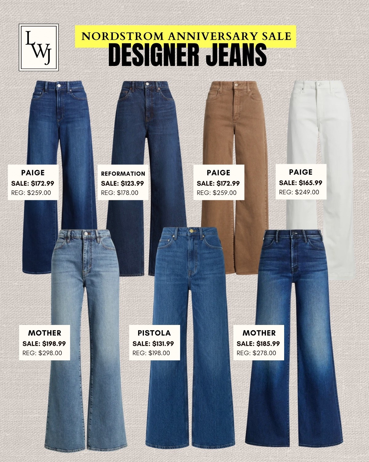 nordstrom anniversary sale -- designer jeans 

mother jeans / paige jeans / wide leg jeans / barrel jeans / nsale/ reformation

#LTKSaleAlert