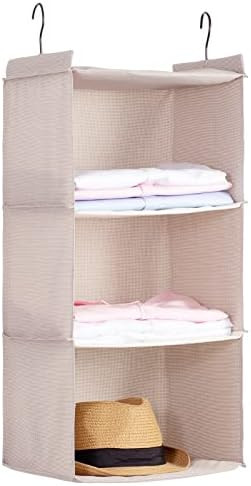 DonYeco 3-Shelf Hanging Linen Closet Organizers and Storage, Collapsible Closet Storage Organizer, f | Amazon (US)