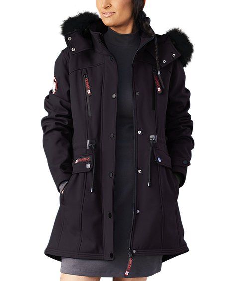 Canada Weather Gear Black Cinched-Waist Hooded Anorak - Women & Plus | Best Price and Reviews | Z... | Zulily