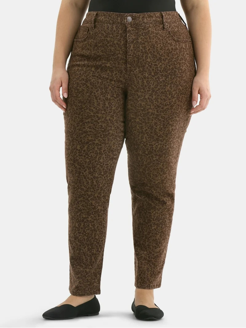 Terra & Sky Women's Plus Size Straight High Rise Jeans, Sizes 16W-26W | Walmart (US)