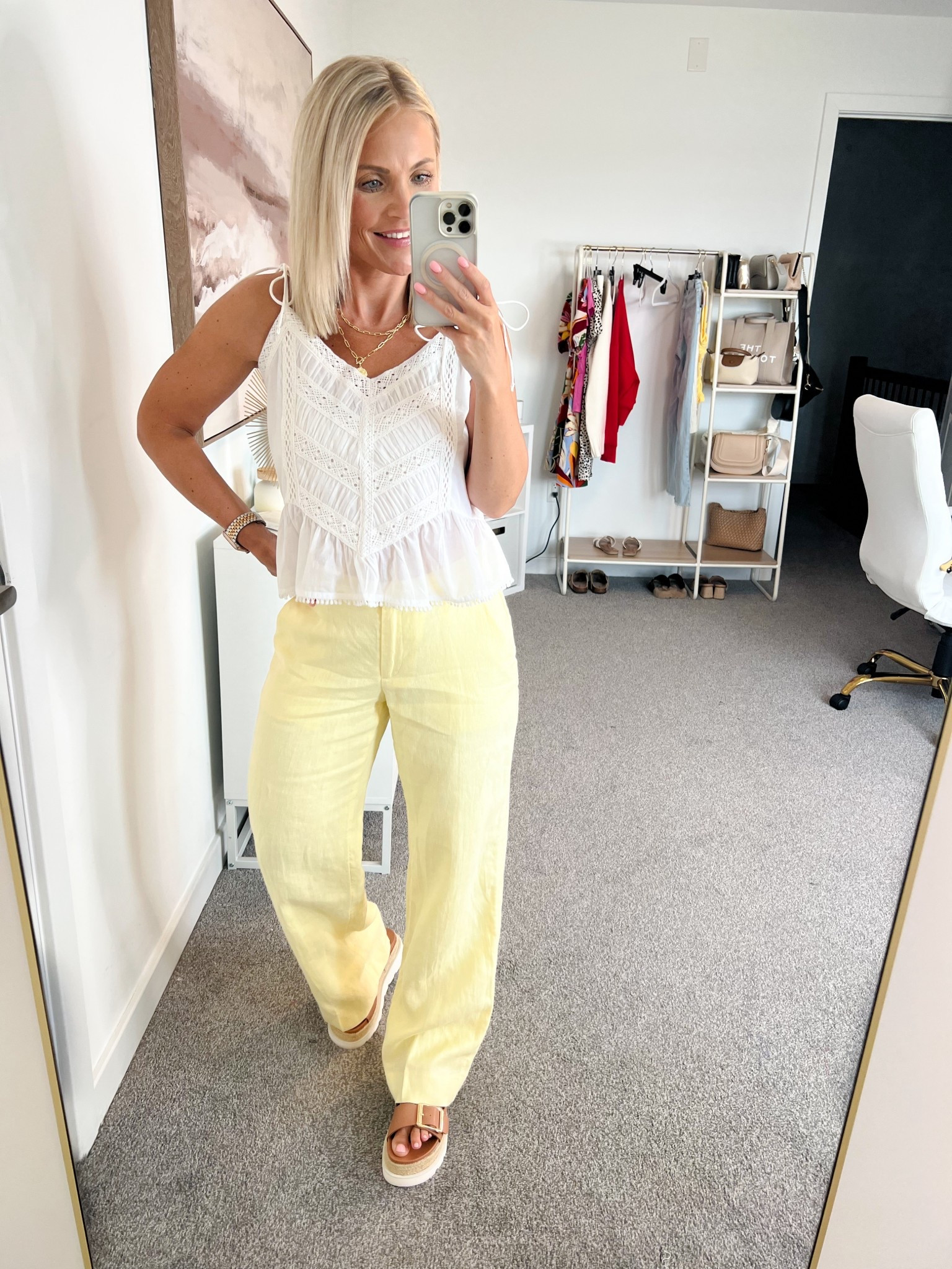 Summer Outfit Idea☀️
Love these yellow linen pants and the come with a little matching belt!



Abercrombie haul, jeans, summer outfits, spring outfits, midsize fashion, petite style, date night outfit, platform sandals, babydoll tops, summer style

#LTKMidsize #LTKStyleTip #LTKSeasonal