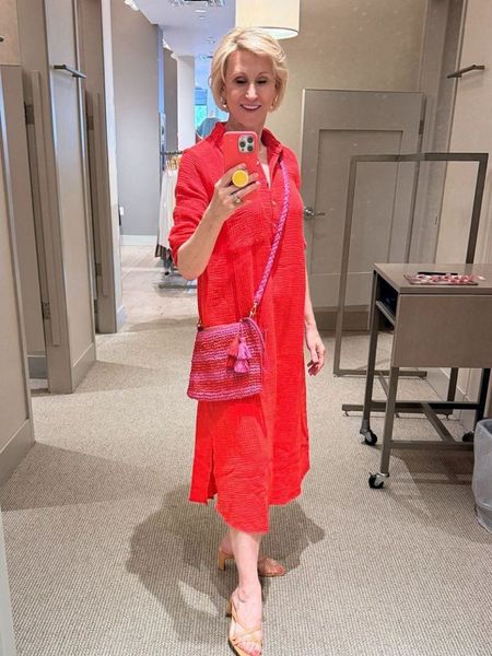 I recently popped into J.Jill to see what they have in store for summer. 
I immediately went to try on this gorgeous red-orange cotton gauze dress. It’s easy, breezy and super relaxed. 
Wear it loose and flowy or nip it in the waist with a chunky belt.


#LTKSeasonal #LTKOver40