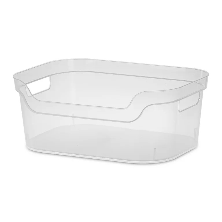 Mainstays Medium Open Bin Plastic, Clear | Walmart (US)