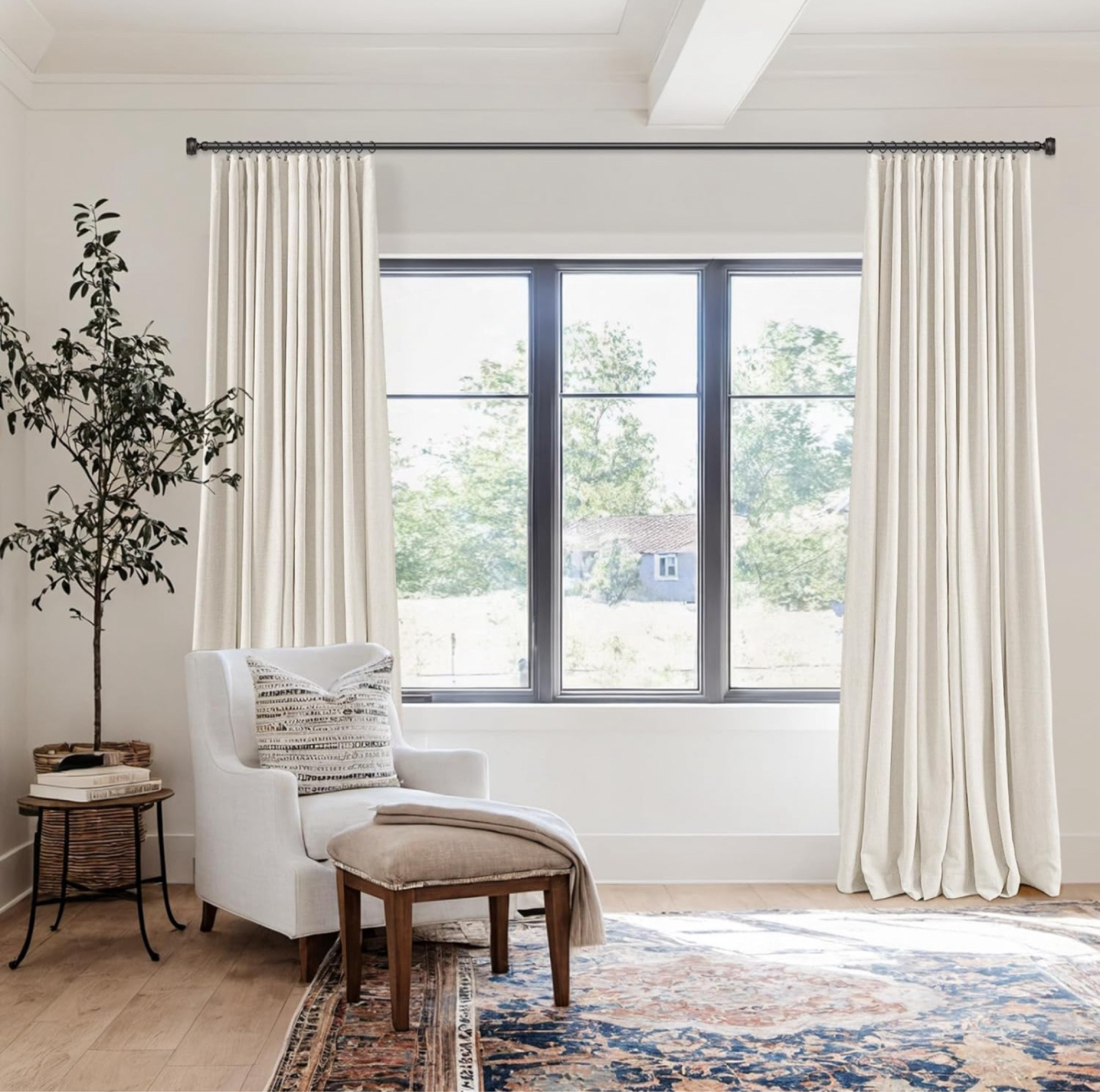 We love these blackout curtains, I’ve also linked the rod! This isn’t a picture at our house, but they are luxurious and richly textured and the color is beautiful! Somewhere between gray and beige so it matches all our neutrals in our family room! 

#LTKSaleAlert #LTKFindsUnder50 #LTKHome