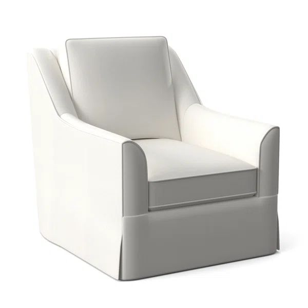 Bella 30'' Wide Cotton Swivel Armchair | Wayfair North America