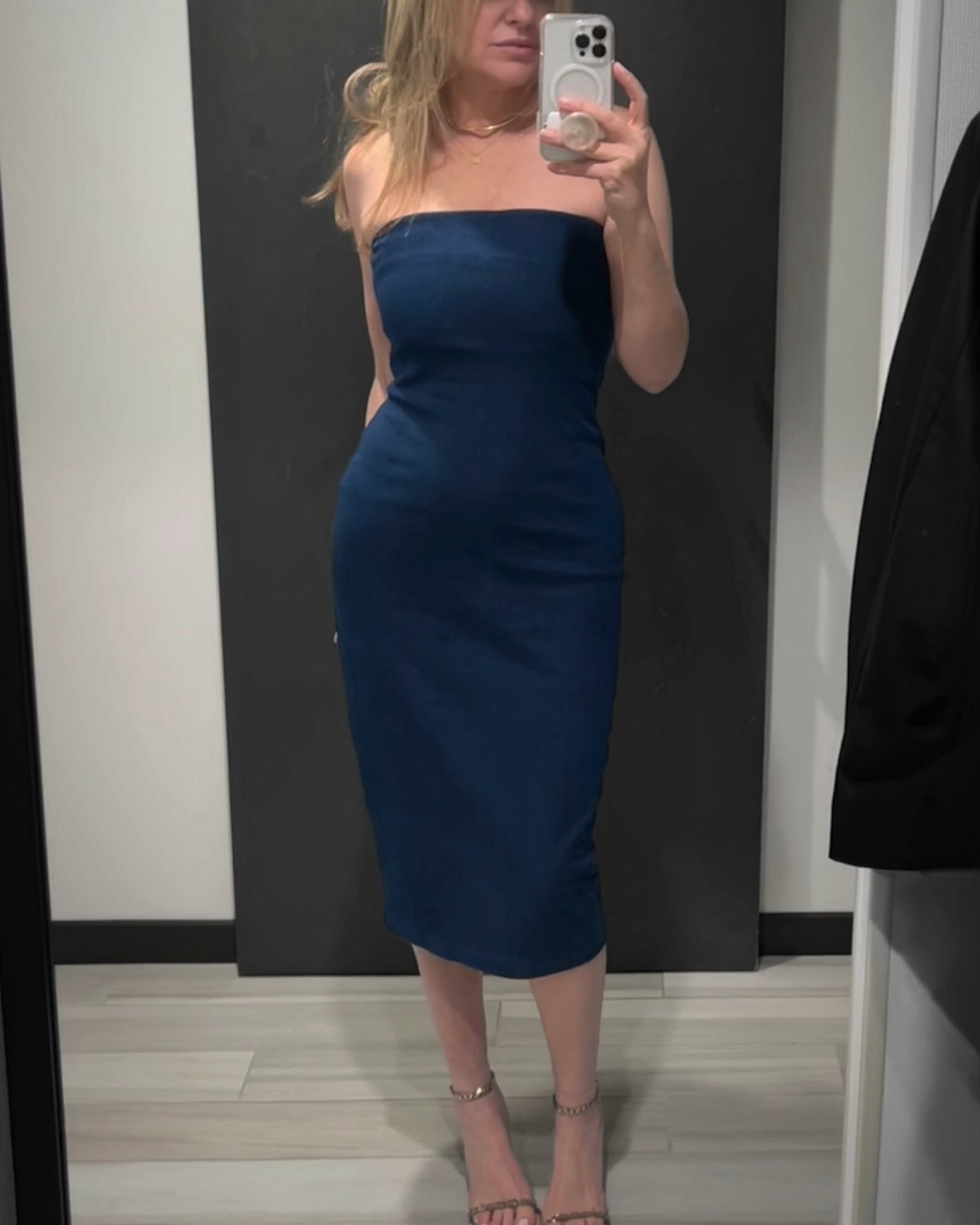 susana monaco denim dress Susana Monaco Denim Corset Midi Dress 33"