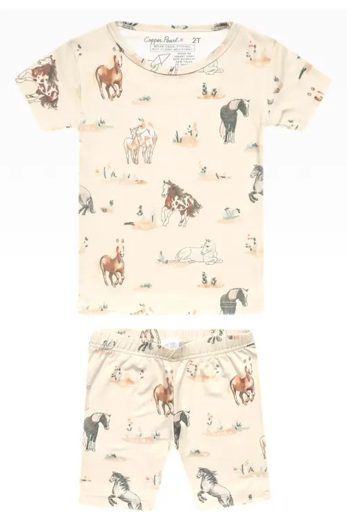 Copper Pearl Montana Two-Piece Short Pajamas at Nordstrom, Size 12M | Nordstrom