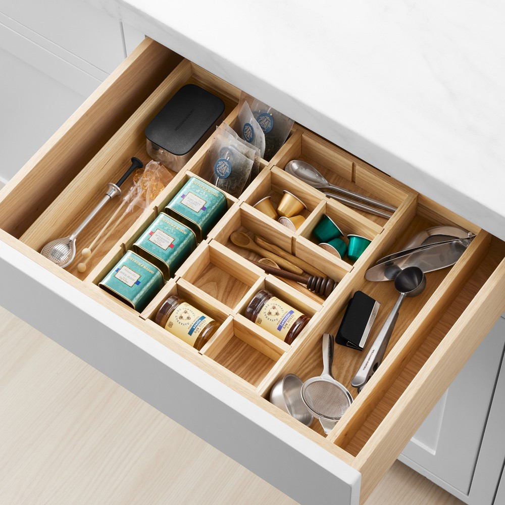 Hold Everything Sectioned Storage Tray, Ashwood | Williams-Sonoma