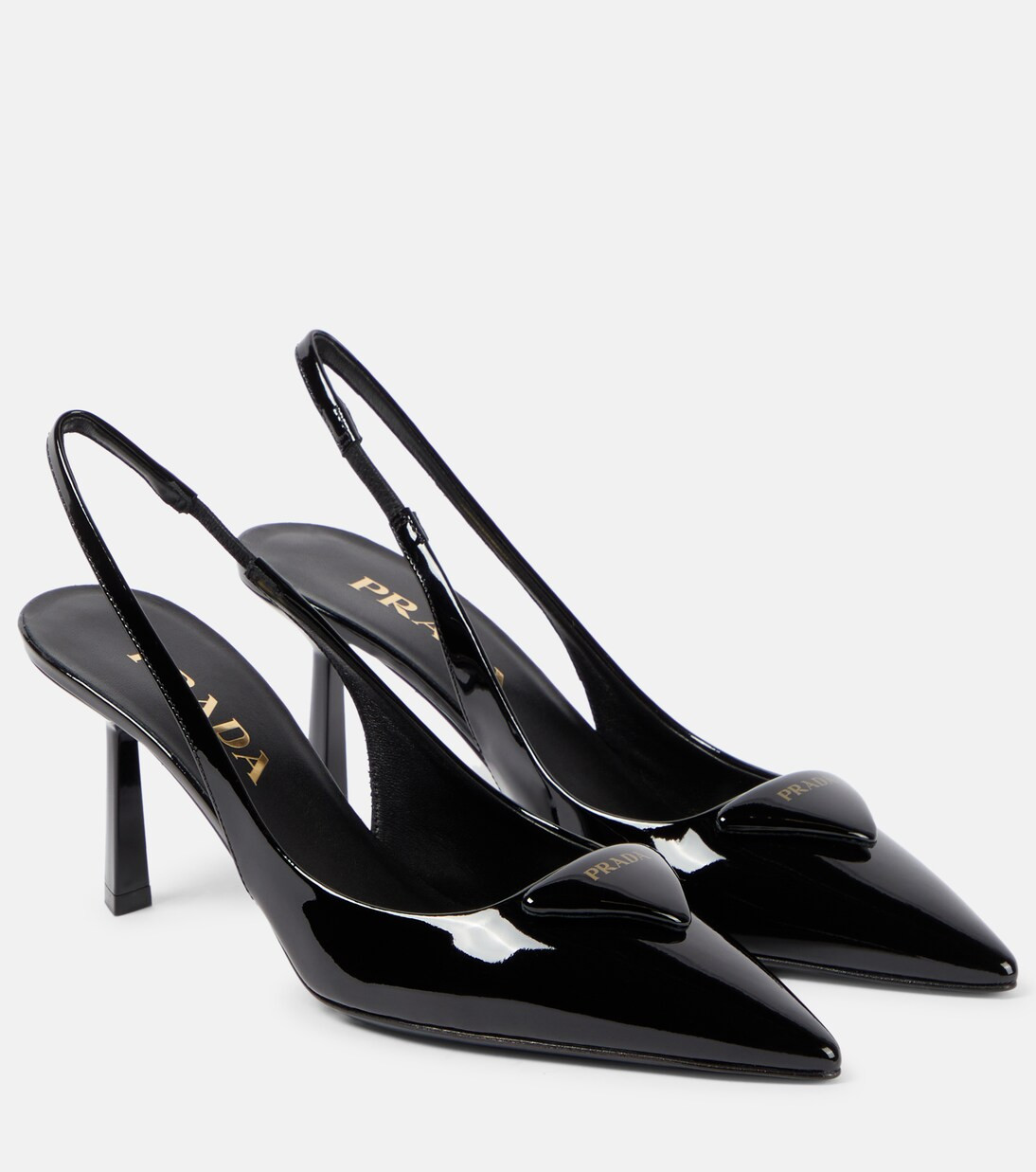 Logo patent leather slingback pumps | Mytheresa (UK)