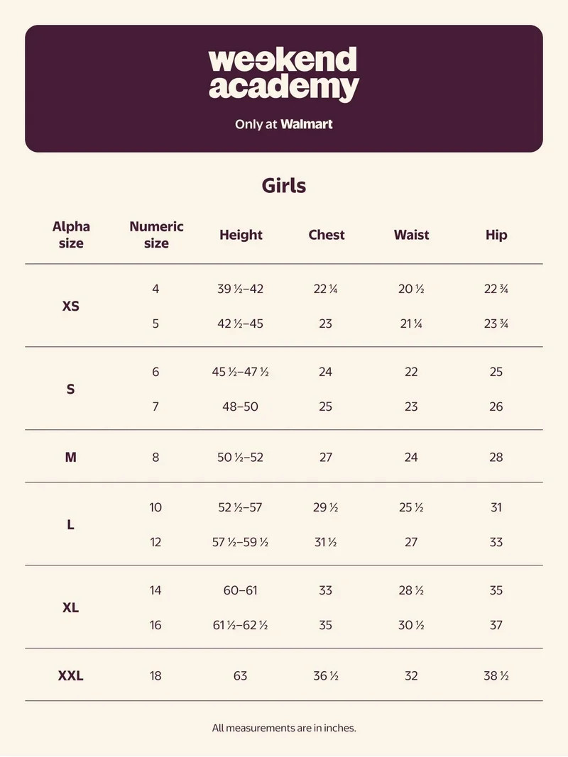 Weekend Academy Girls Baggy Straight Jeans, Sizes 5-18 | Walmart (US)