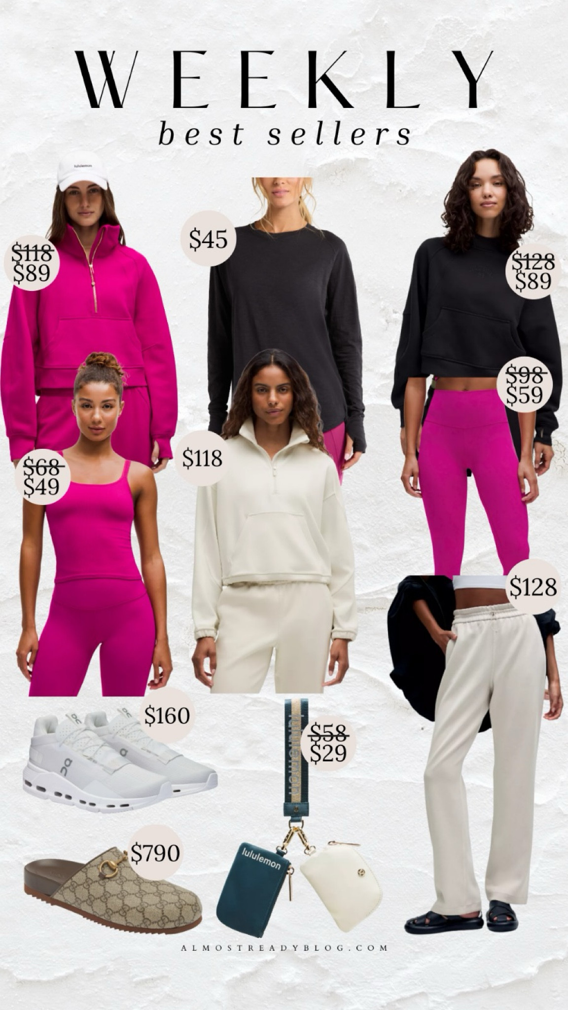Weekly best sellers, athleisure, activewear, lululemon sale, workout outfit, sneakers 

#LTKSaleAlert #LTKFindsUnder50 #LTKFindsUnder100