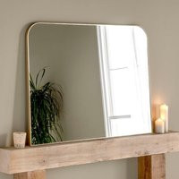 Minimal Gold Mantle Mirror 110(w) x 80cm(h) | Debenhams UK