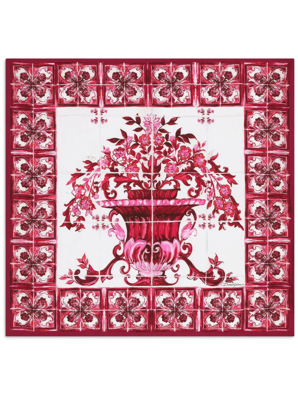 Dolce & Gabbana Majolica Foulard Twill Scarf - Farfetch | Farfetch Global