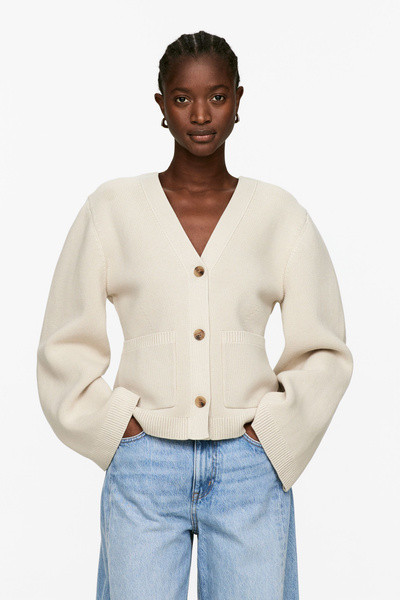 Cotton Cardigan – Light Mole – Women – ARKET GB | Arket UK